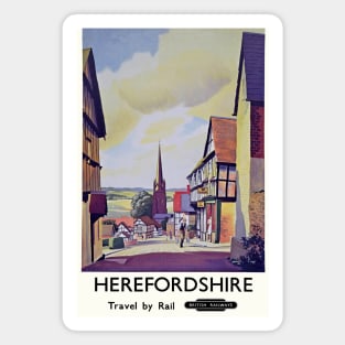 Vintage British Railways Poster Herefordshire Magnet